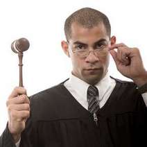 A judge holding a gavel