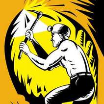  Cartoon of a miner