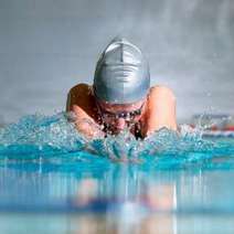  A swimmer in the pool