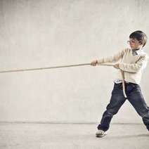  Boy pulling the rope