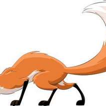  Cartoon of a fox