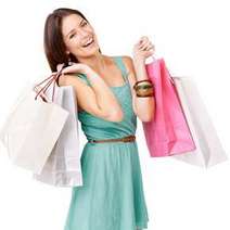  Woman with many shopping bags
