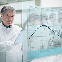 Man in a lab working on a trend chart