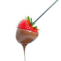  Strawberry with melted chocolate