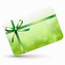  Green credit card with a ribbon