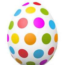  Easter egg decorated with colorful dots