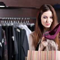  Woman shopping shoes and clothes