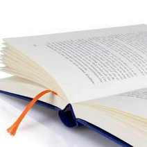  Open book with a bookmark