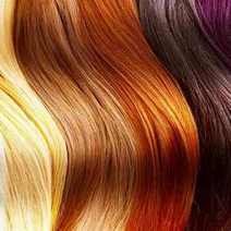 Hair in different colour shades 