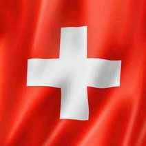 Swiss white cross on red background