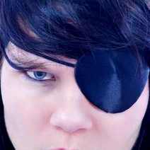  Woman with a patch over eye