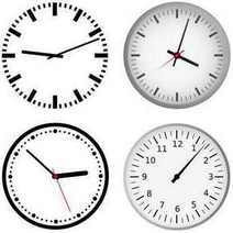 Four clocks showing different time
