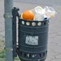 A trash bin