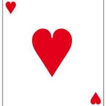  Playing card with a heart