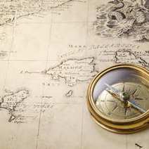  A compass and map