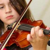  A girl playing the violin