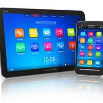  A tablet and a smart phone