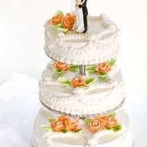 A double-deck wedding cake