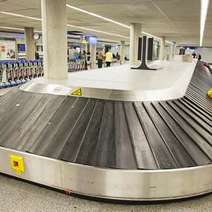  A conveyer for luggage at the airport