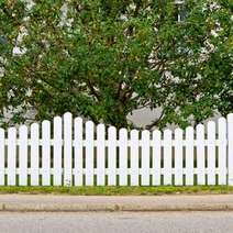  A white fence