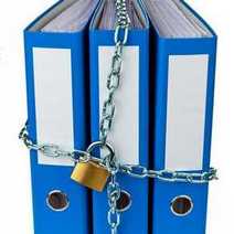  Folders locked by a chain