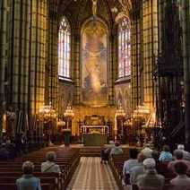 People in a church