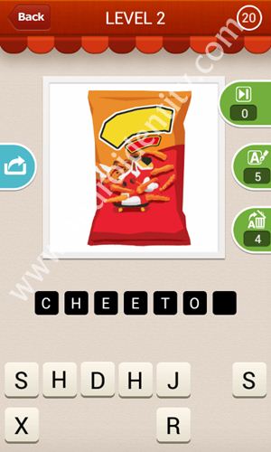 hi guess the food answers level 2 - 20
