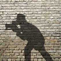 A shadow of a photographer