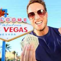  A man in front of a casino