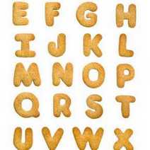 Yellow alphabet letters
