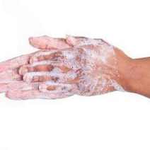  Hands with soap foam