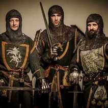 Three knights in armor