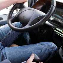 Steering wheel inside of a car