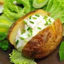  Baked potato filled with sour cream
