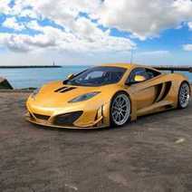  Luxurious yellow sports car
