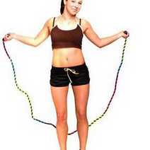  A women jumping rope