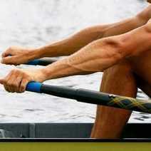 A man rowing