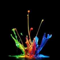 A splash of colorful paint