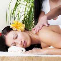  Woman getting massage
