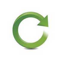 A green arrow in a circle