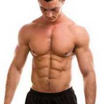  Male bodybuilder stripped to waist
