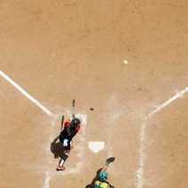 A baseball court from above