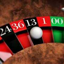 roulette ball on the black 13
