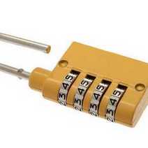  Yellow lock with a numeral code