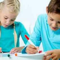 Kids writing