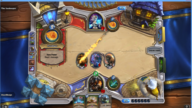 In Hearthstone a player has complete control throughout their turn.
