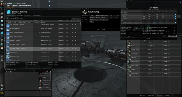 MMO Games EVE Online Manufacturing Screenshot