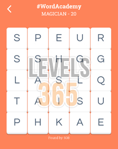 Word Academy Magician Answers Level 20