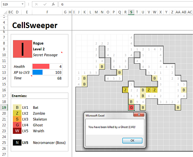 CellSweeper Microsoft Excel