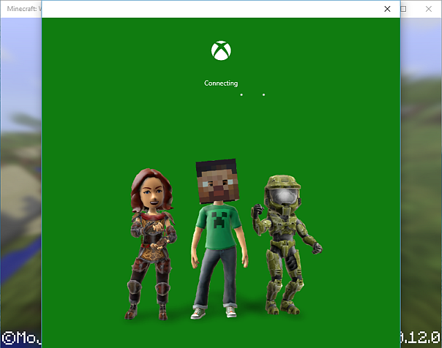 Minecraft Xbox Sign In